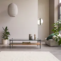 edit - table basse en bois d'acacia massif et marbre