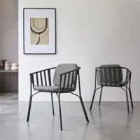 grazi - fauteuil en aluminium et tissu
