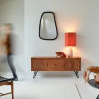 bonnie - meuble tv en bois d'acacia massif 150 cm