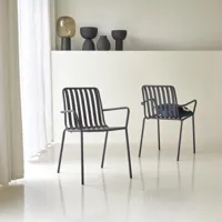 gaby - fauteuil en métal black