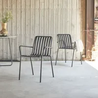 gaby - fauteuil de jardin en métal black
