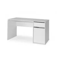 burgos 5214 bureau avec tiroir et porte (largeur 140cm) blanc - tables d'ordinateur